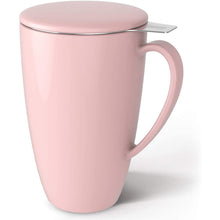 Load image into Gallery viewer, Porcelain Tea Mug with Infuser & Lid