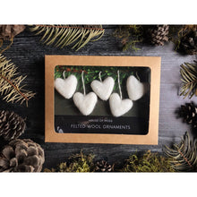 Load image into Gallery viewer, Felted Wool Heart Ornaments