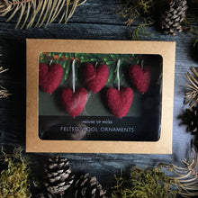 Load image into Gallery viewer, Felted Wool Heart Ornaments