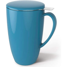 Load image into Gallery viewer, Porcelain Tea Mug with Infuser &amp; Lid
