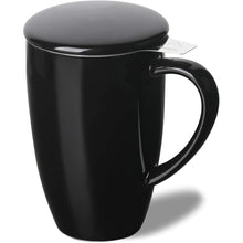 Load image into Gallery viewer, Porcelain Tea Mug with Infuser &amp; Lid
