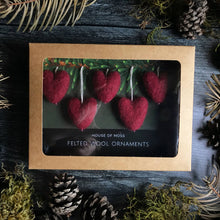 Load image into Gallery viewer, Felted Wool Heart Ornaments
